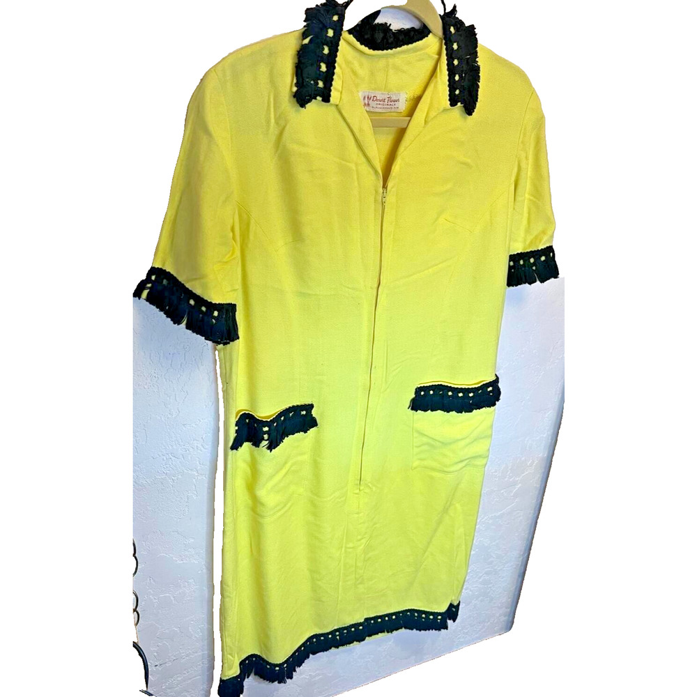 1960s Desert Flowers Original Albuquerque NM Yellow Black LG